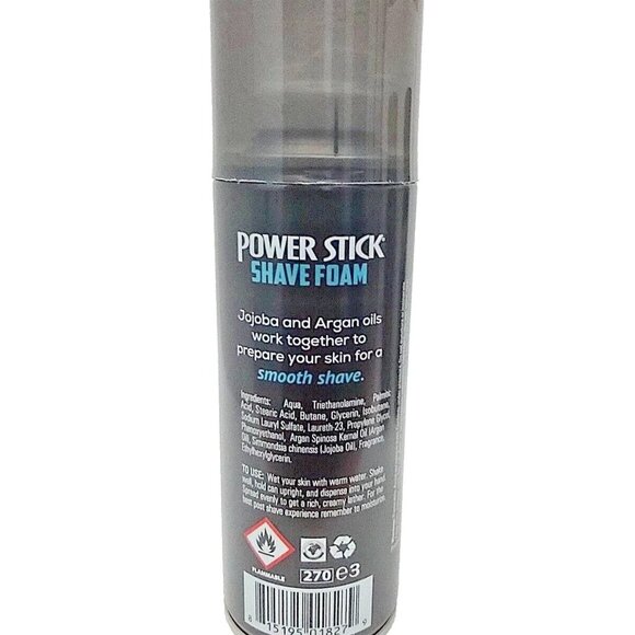 Power Stick Face Body Shave Foam Cooling Formula Argan & Jojoba Oil 5 ozEa - Picture 3 of 5